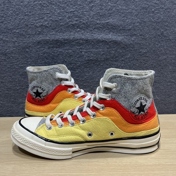 Converse Chuck 70 High Thermo Felt Storm Front Yellow Mens Size 7 Womens Size 9 - Picture 1 of 8